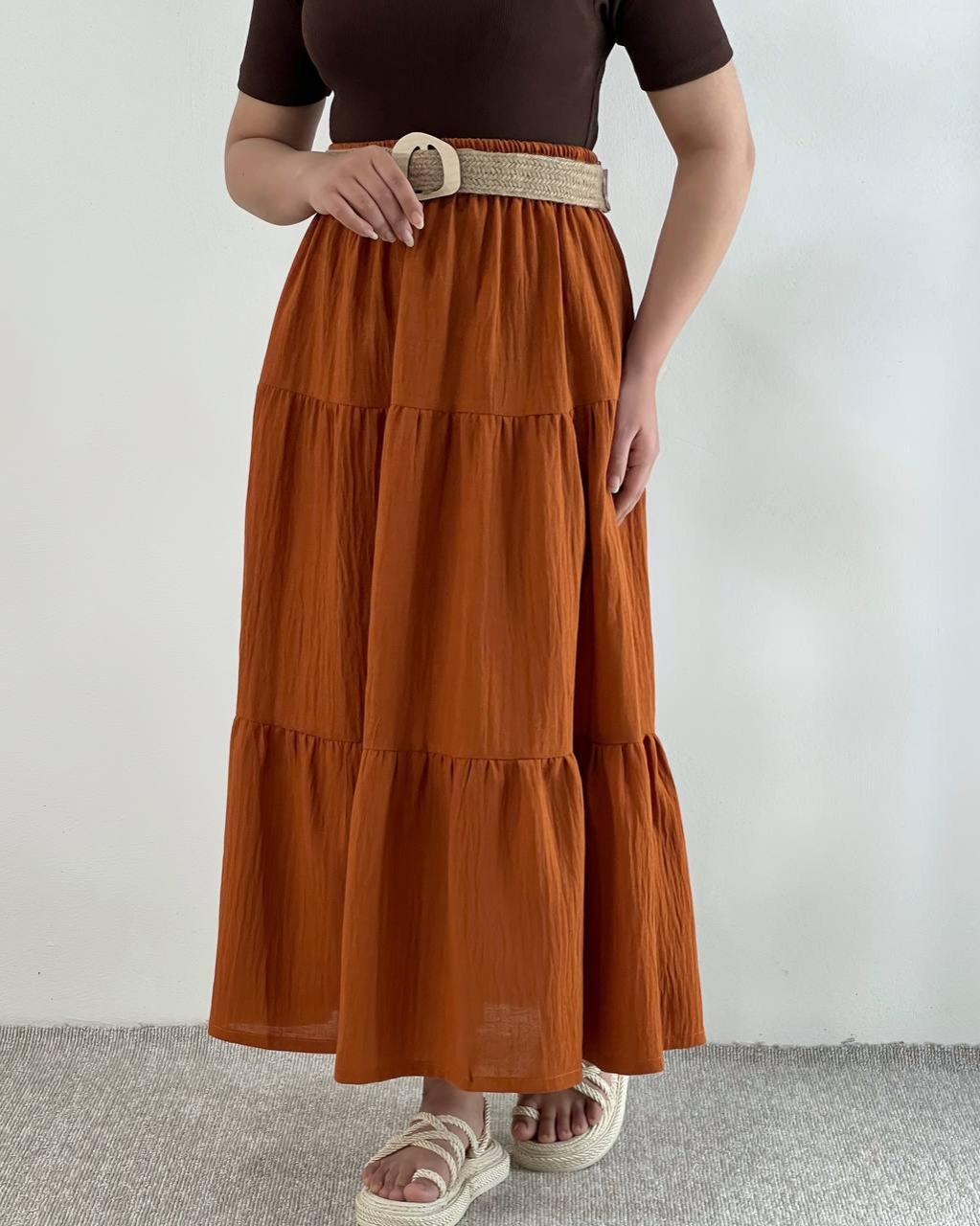 دامن لینن زارا سه چین کد 4894