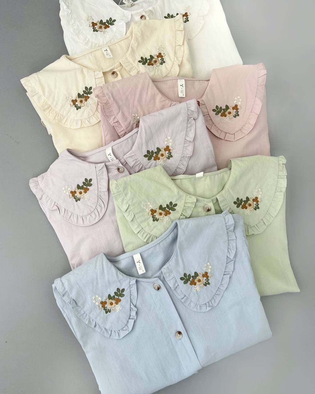 تونیک یقه گلدوزی جلو دکمه کد 4903