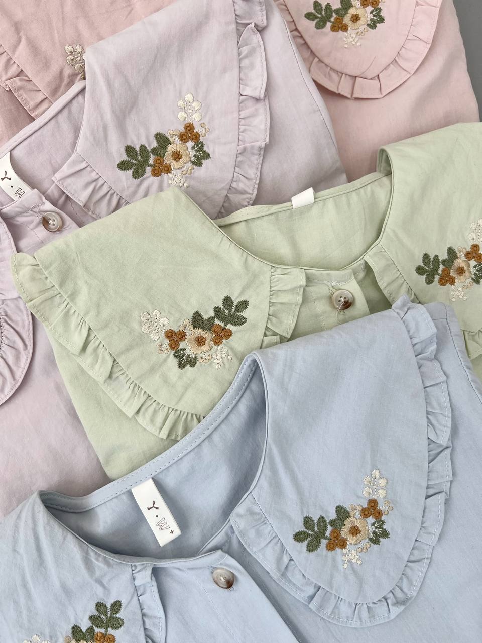 تونیک یقه گلدوزی جلو دکمه کد 4903