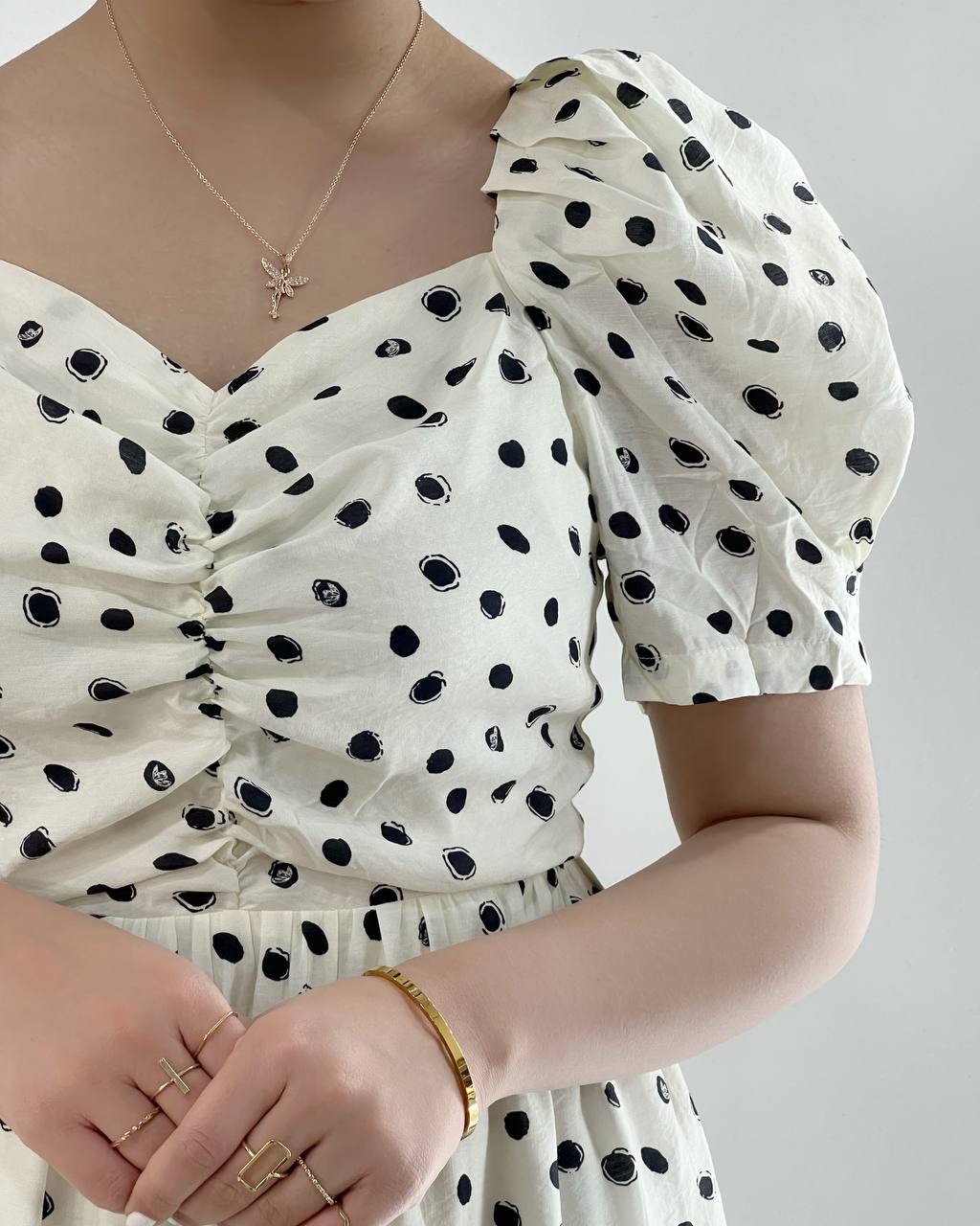 پیراهن چین دار توپی کد 4909