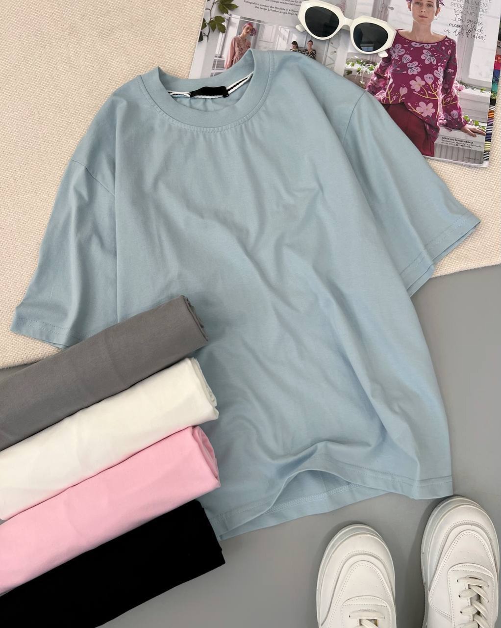 تیشرت باکسی رنگی کد 4910