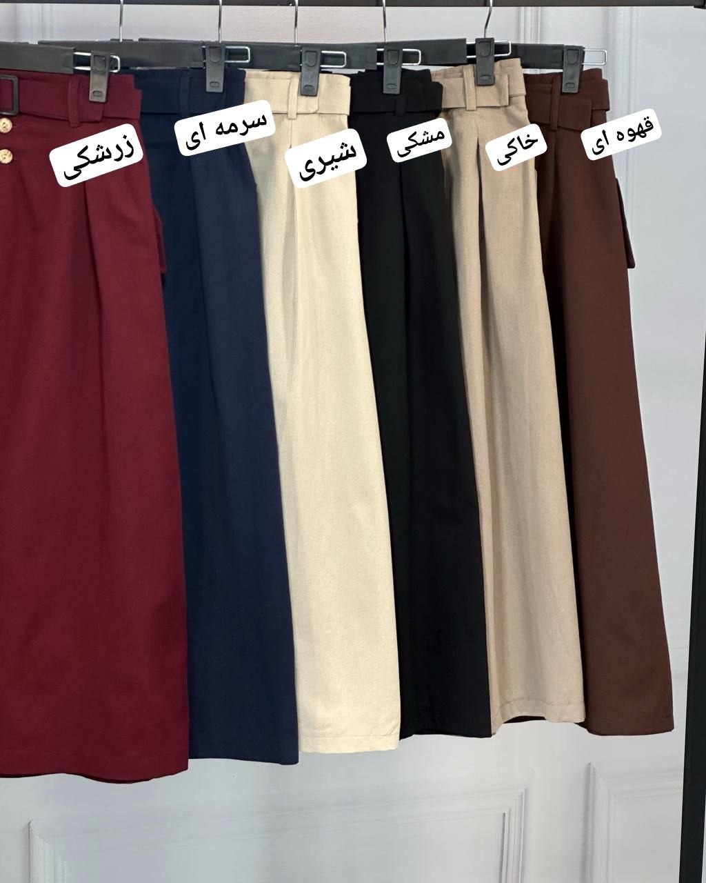 دامن لینن کمربندی کد 4914