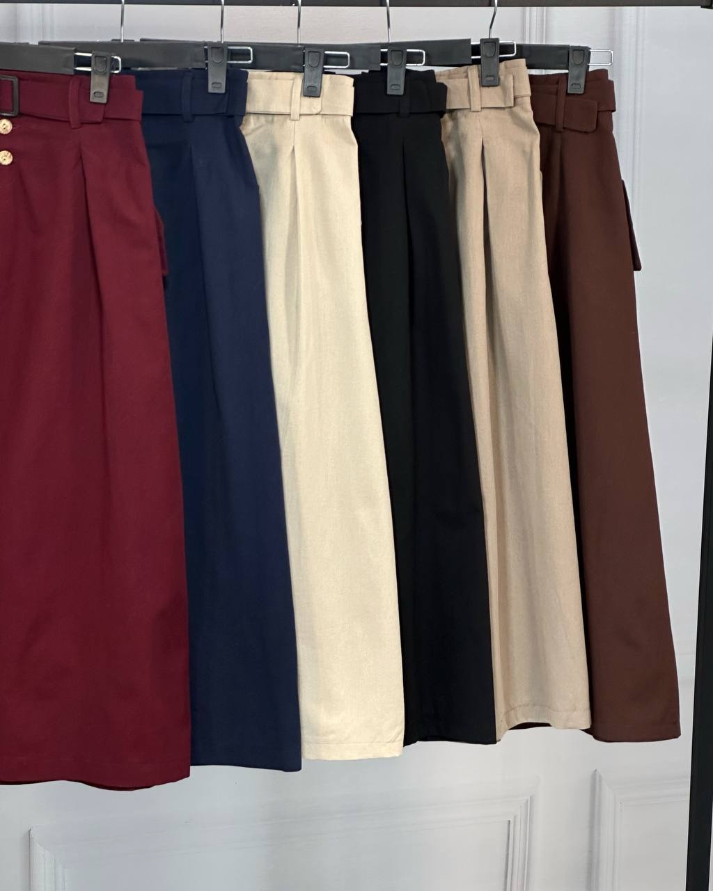 دامن لینن کمربندی کد 4914