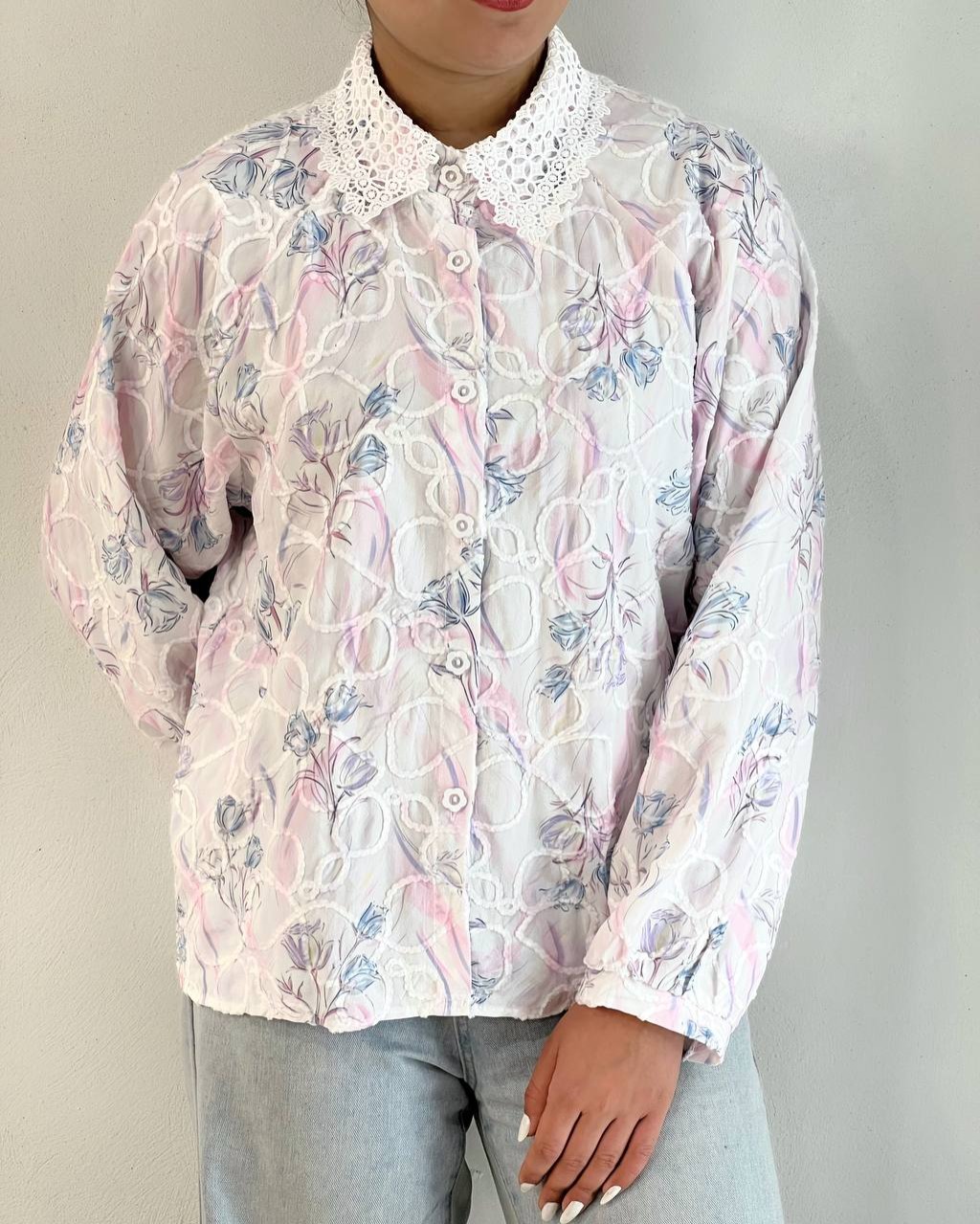 شومیز تمام خامه دوزی طرحدار کد 4915