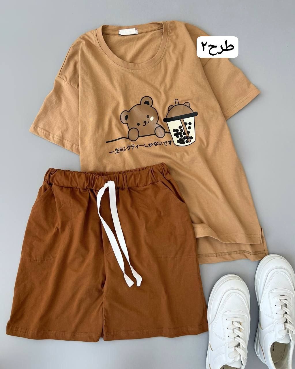 ست تیشرت و شلوارک سه طرح کد 4916