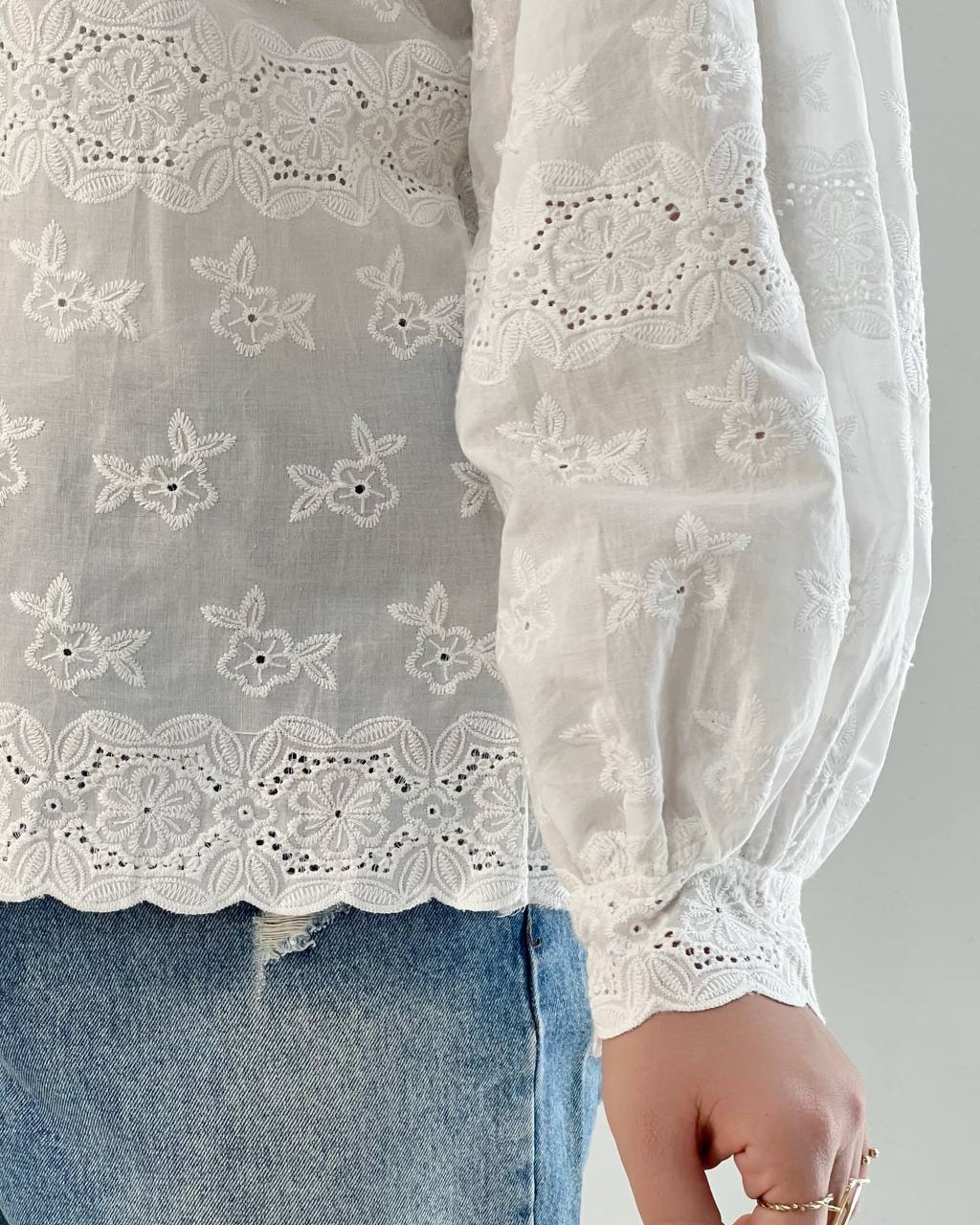 شومیز تمام خامه دوزی اوردر کد4918