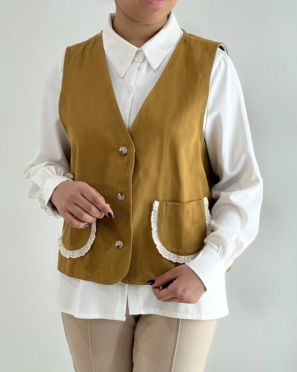 جلیقه کتان کد 4920