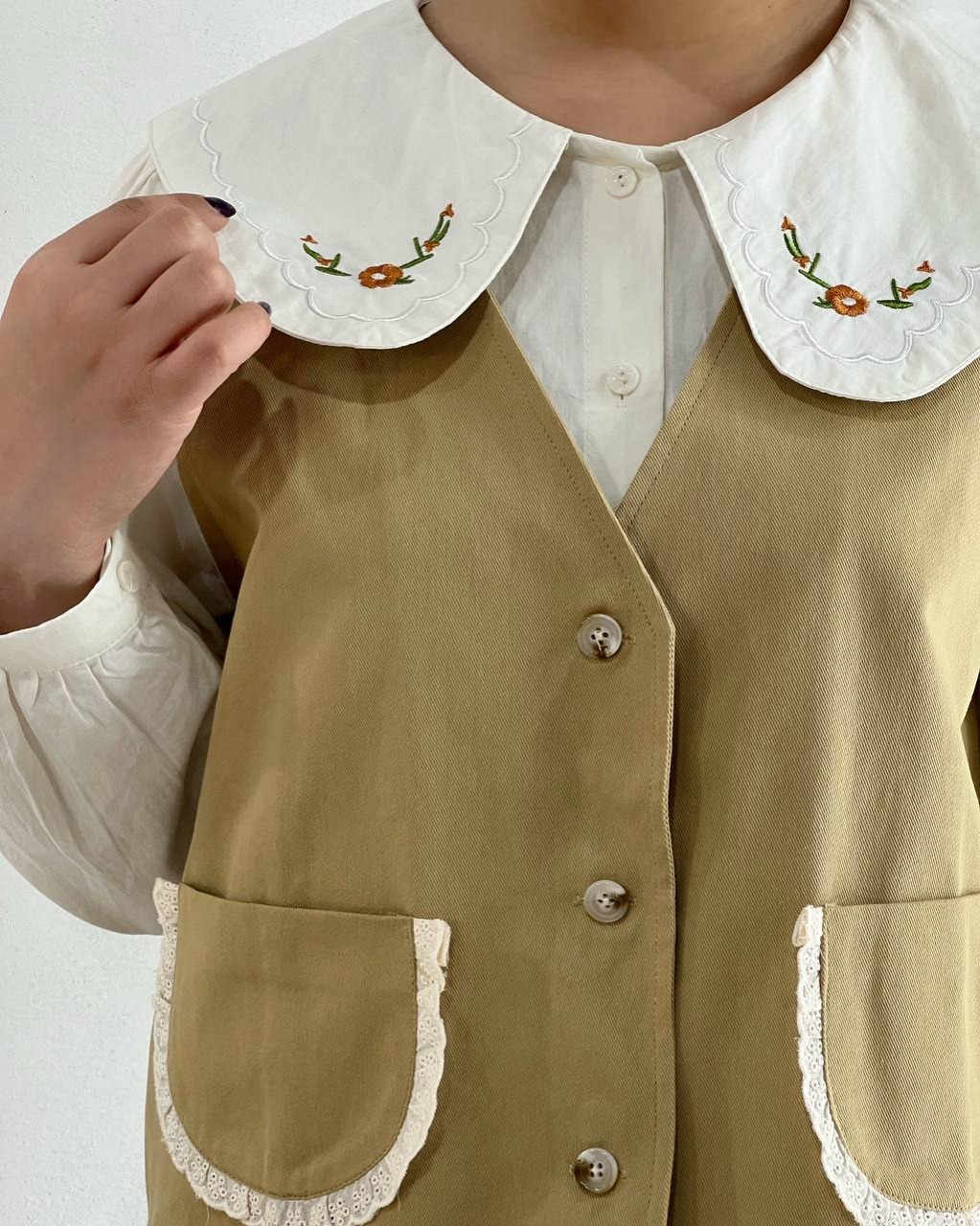 جلیقه کتان کد 4920