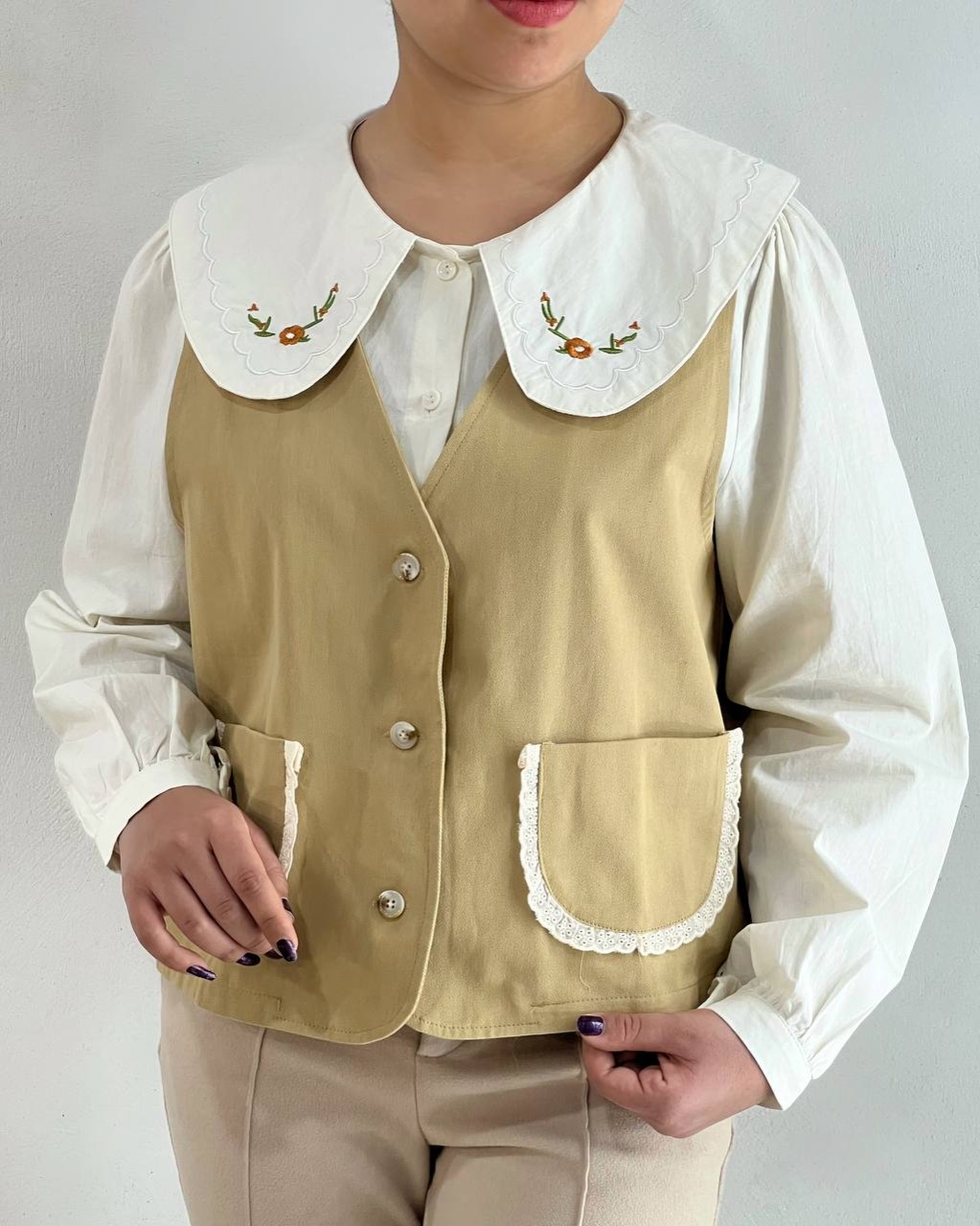 جلیقه کتان کد 4920