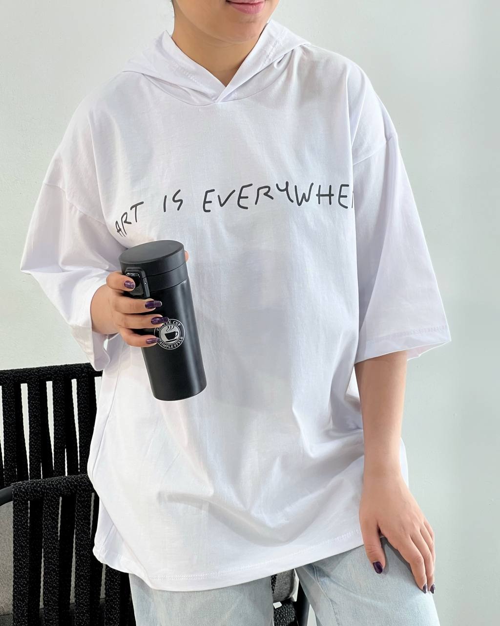 تیشرت پنبه کلاهدار کد 4921