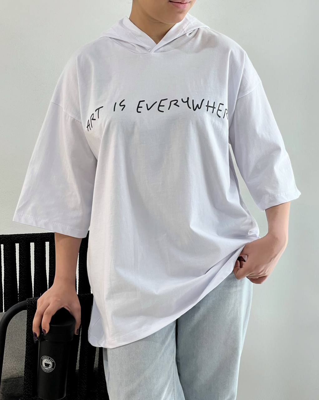 تیشرت پنبه کلاهدار کد 4921