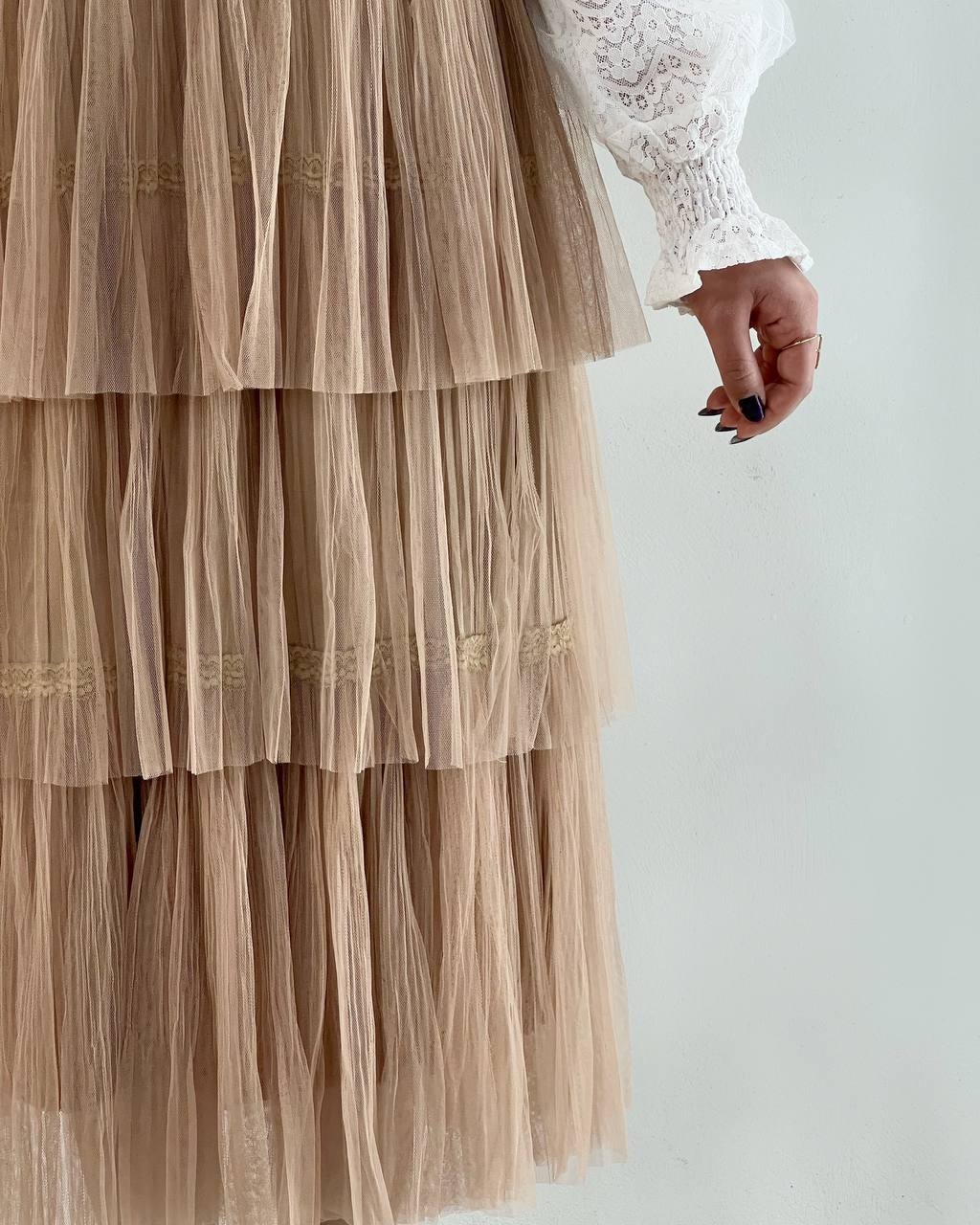 دامن سه طبقه توری کد 4922