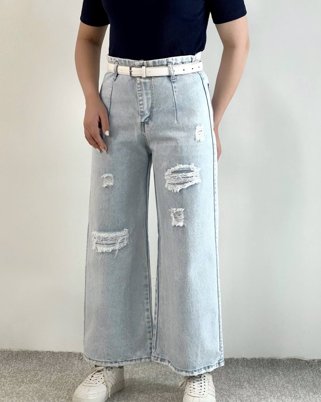 شلوار جین واید لگ قد 90 کد 4923