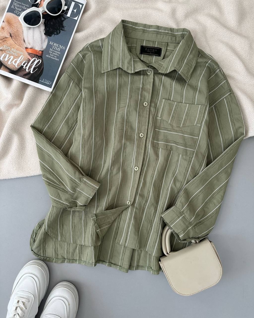 شومیز راه راه پری کد 4926