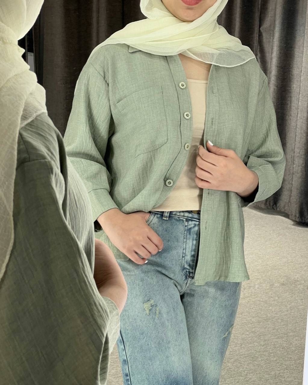 شومیز ژاکارد نخ کد 4932