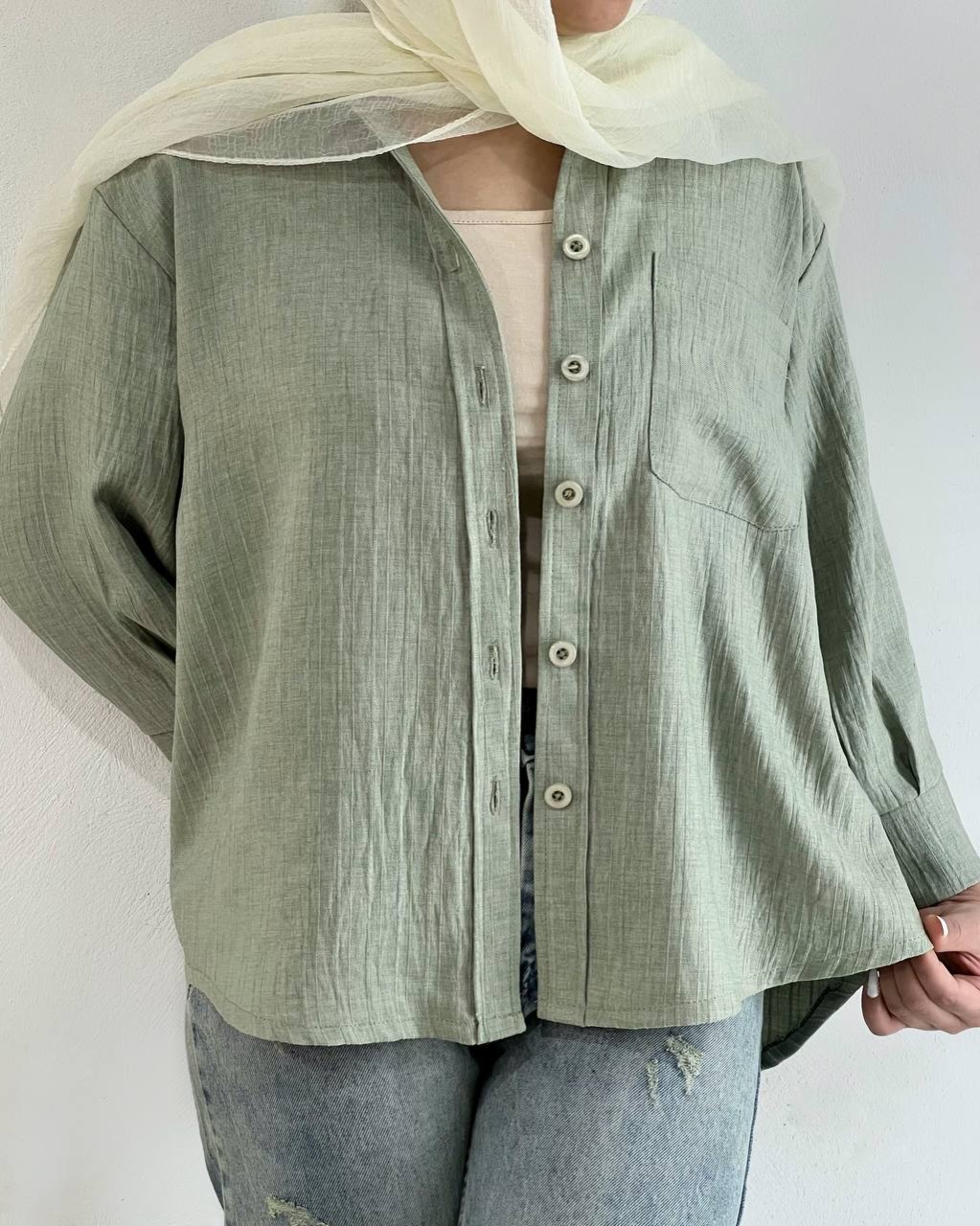 شومیز ژاکارد نخ کد 4932