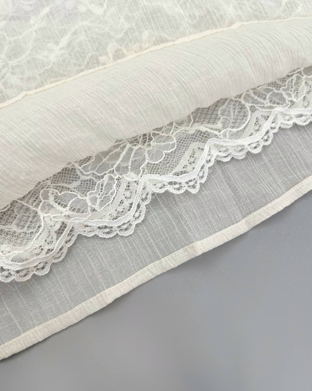 شومیز حریر ارگنزا با آستری دانتل کد 4950