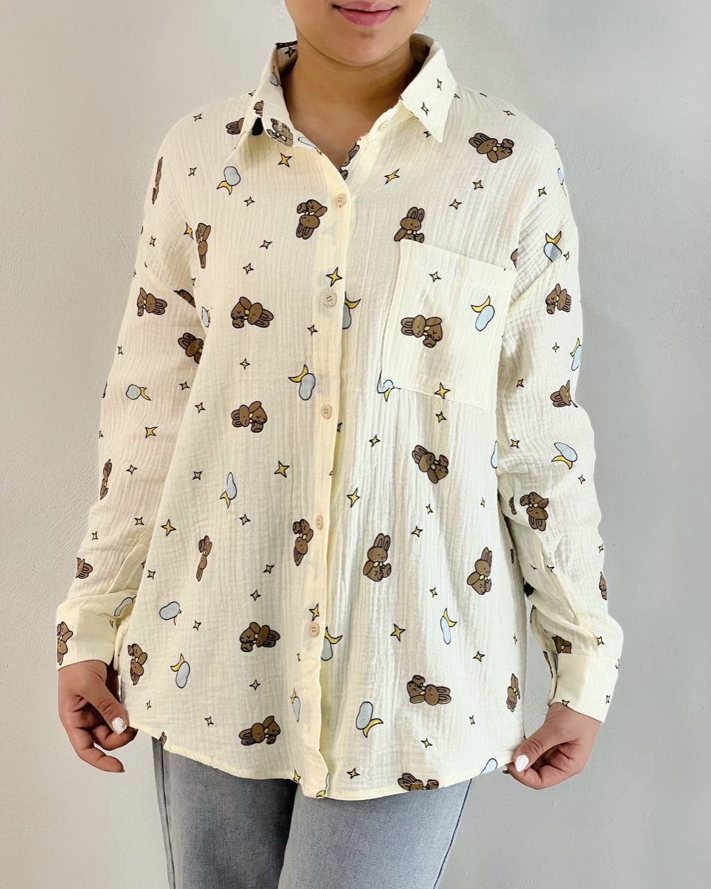 شومیز موسلین نخ وارداتی کد 4951