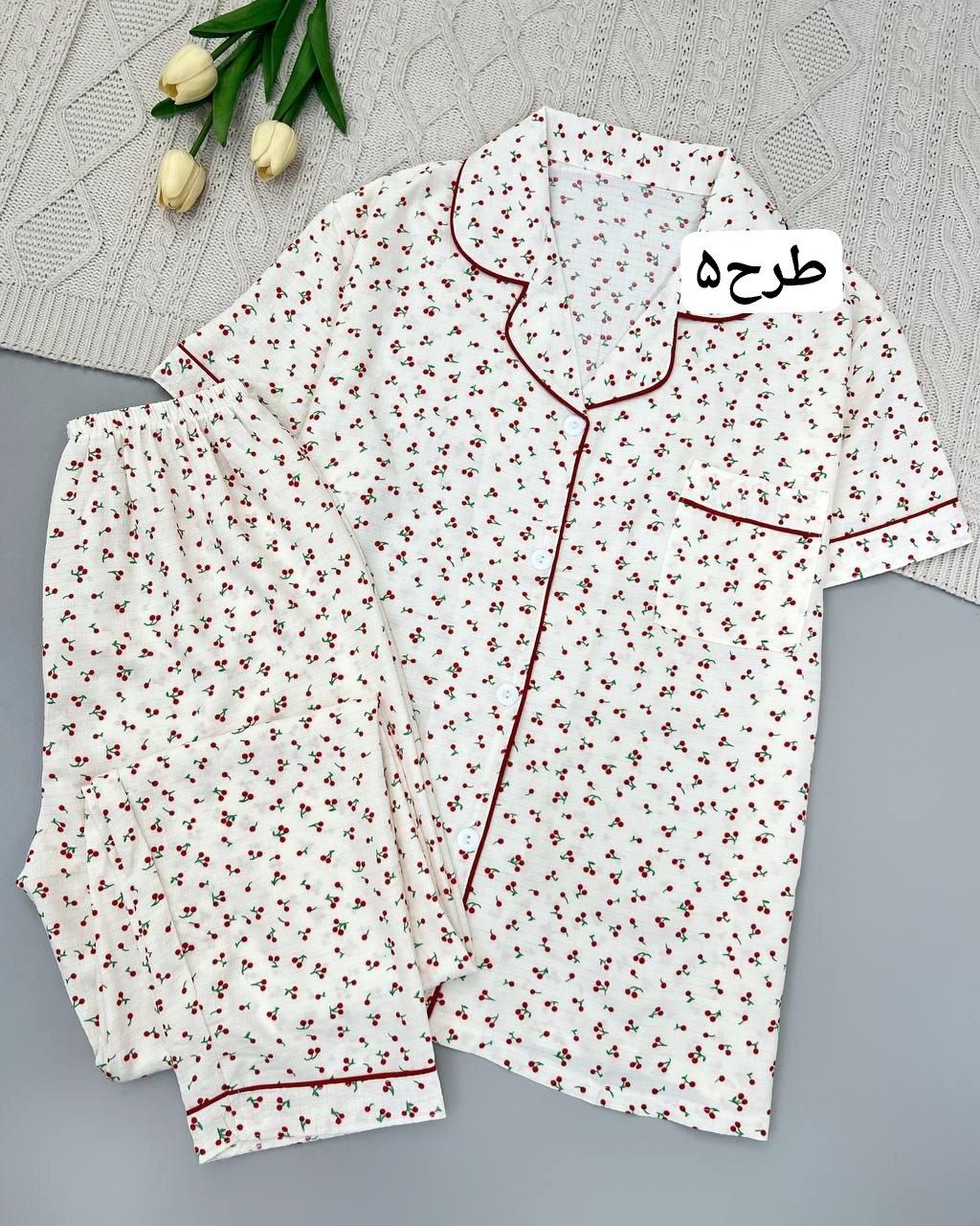 ست موسلین جلو دکمه کد 4954