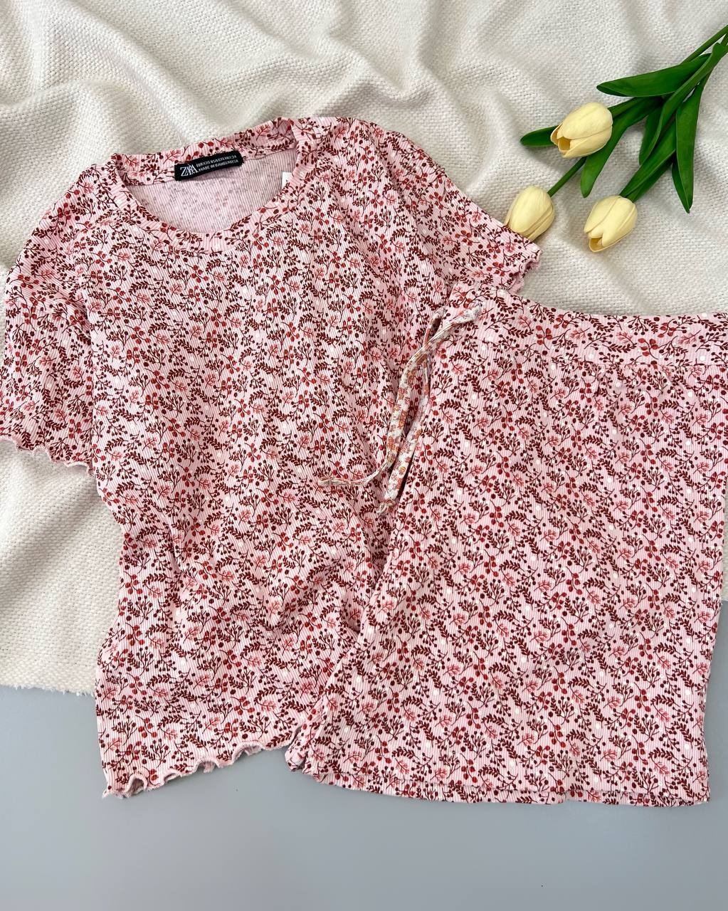 ست کراپ و شلوارک کبریتی کد 4955