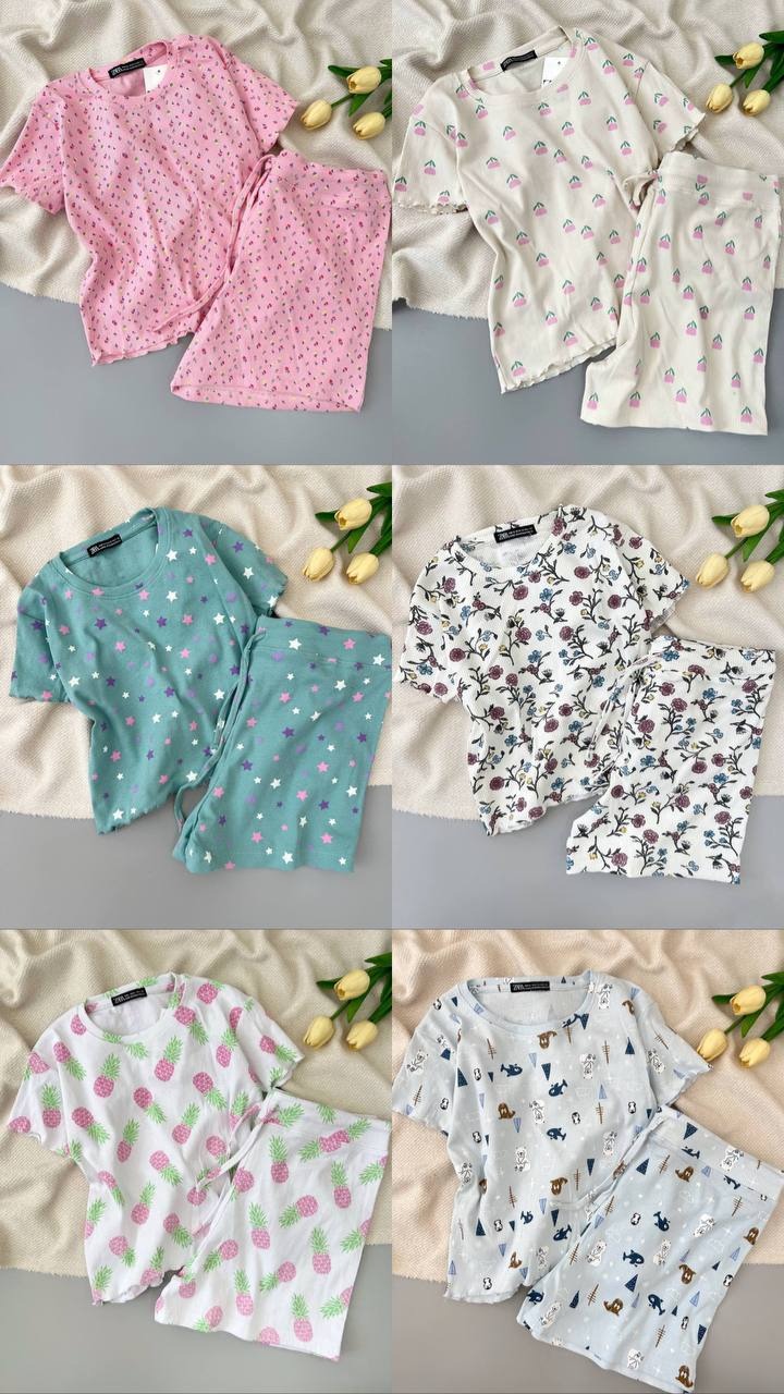 ست کراپ و شلوارک کبریتی کد 4955