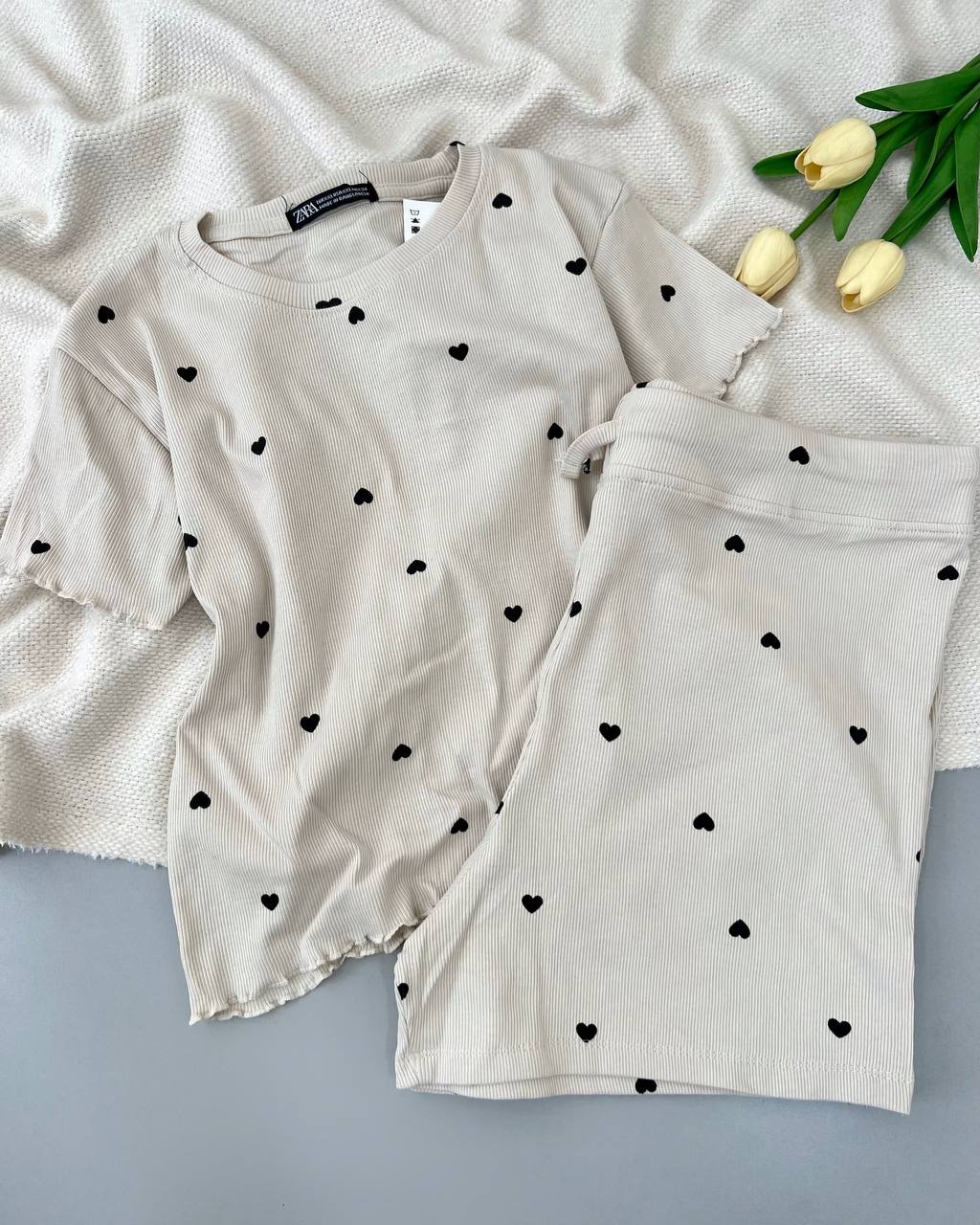 ست کراپ و شلوارک کبریتی کد 4955