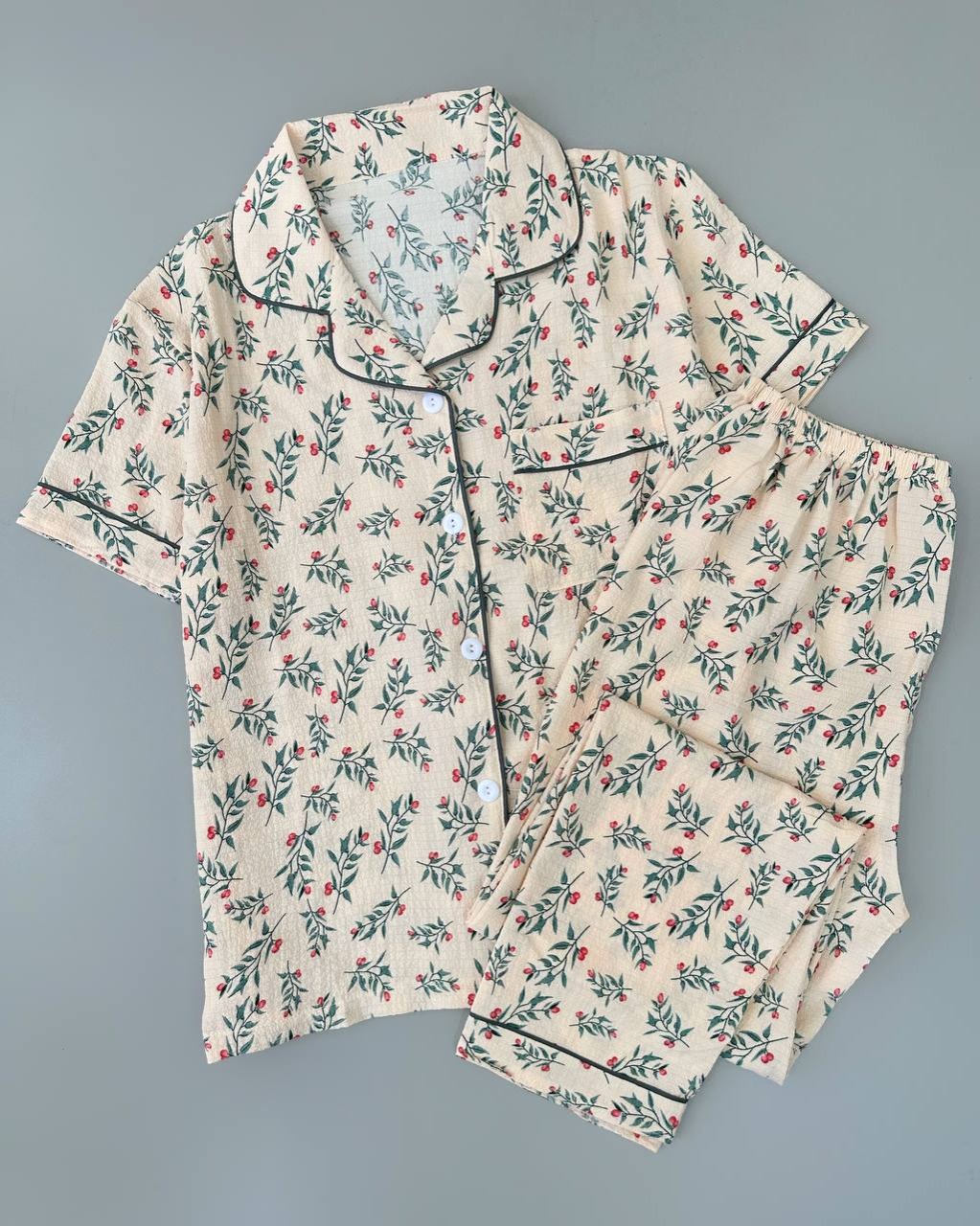 ست موسلین جلو دکمه کد 4954