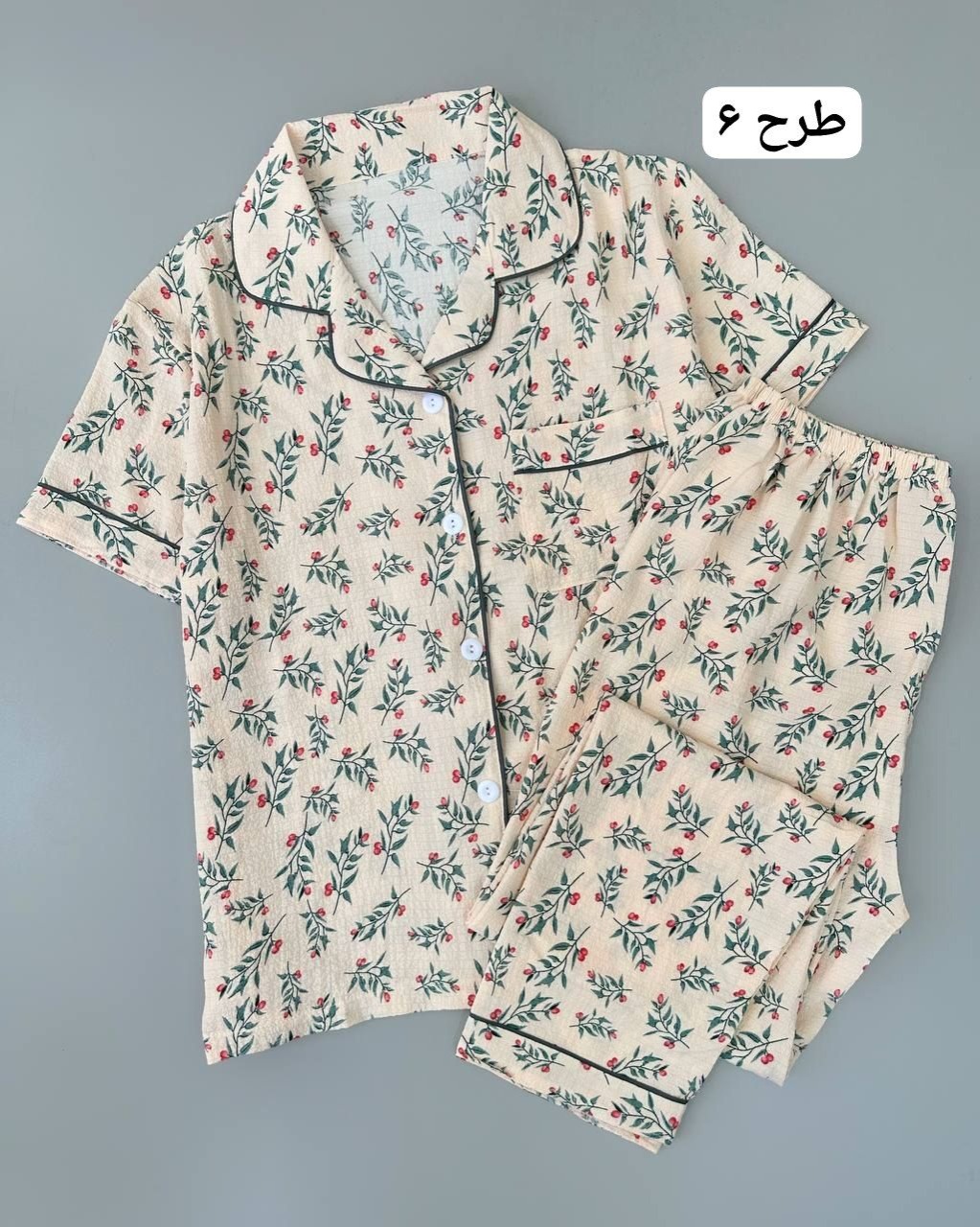 ست موسلین جلو دکمه کد 4954