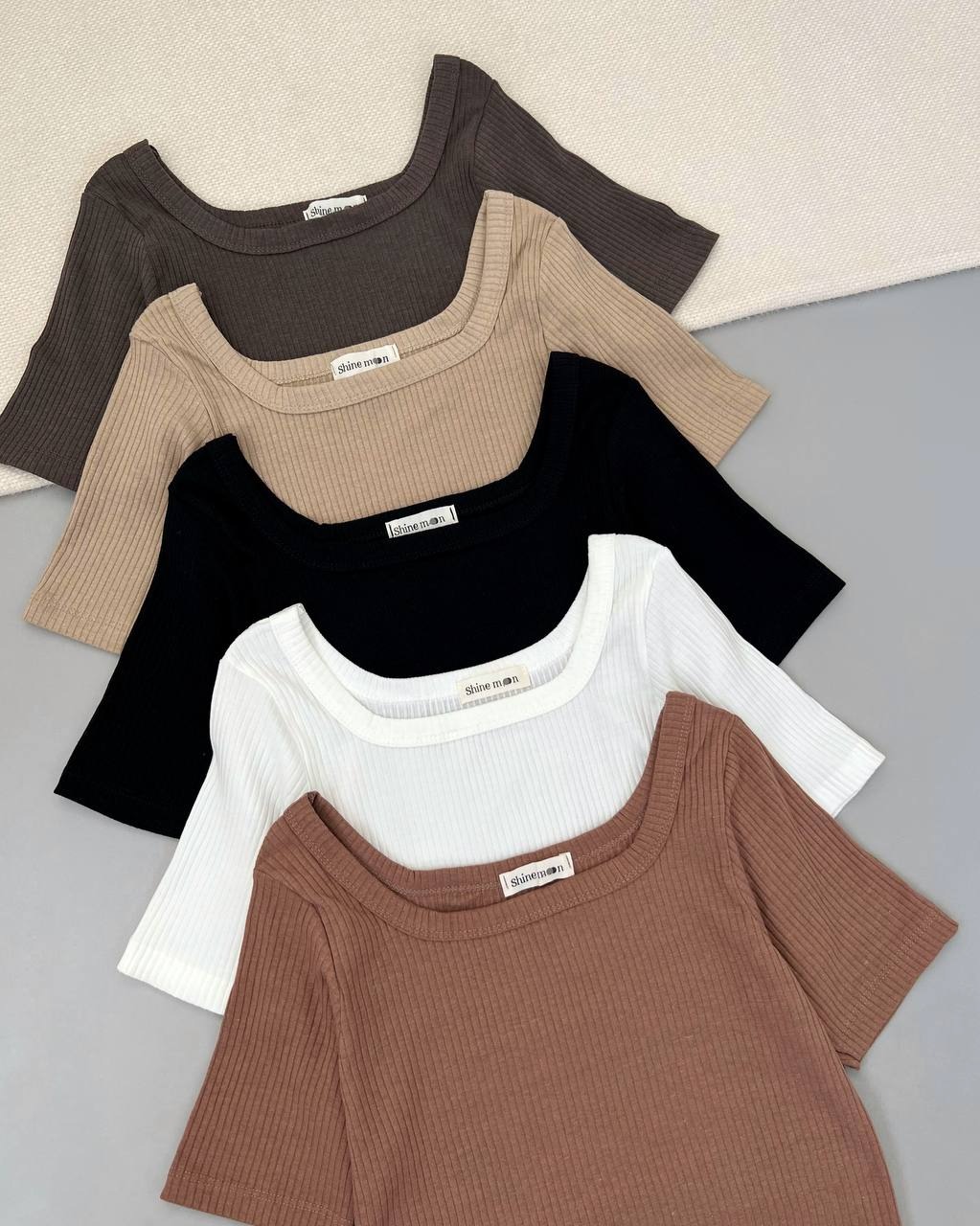 تیشرت یقه خشتی کرکره ای کد 4959