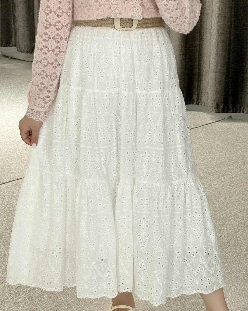 دامن تمام خامه دوزی سه چین کد 4966