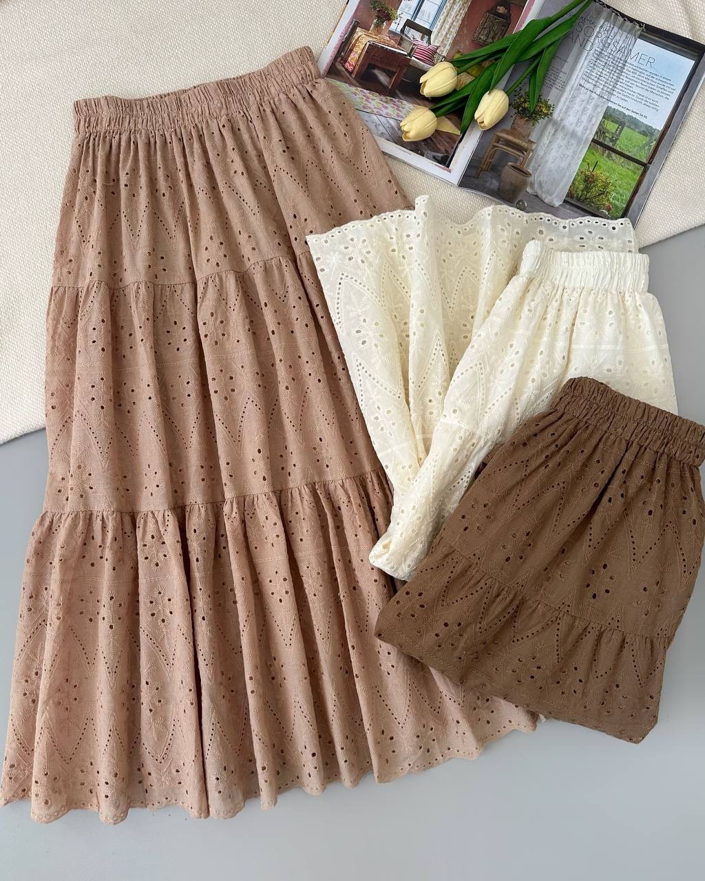 دامن تمام خامه دوزی سه چین کد 4966