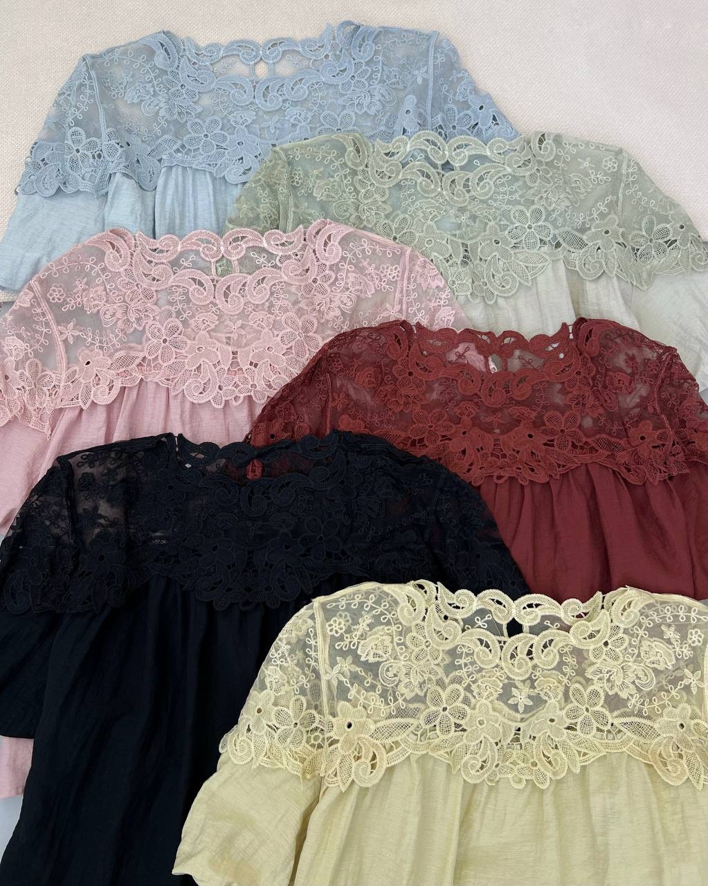 شومیز بالاتنه گیپور کد 4971