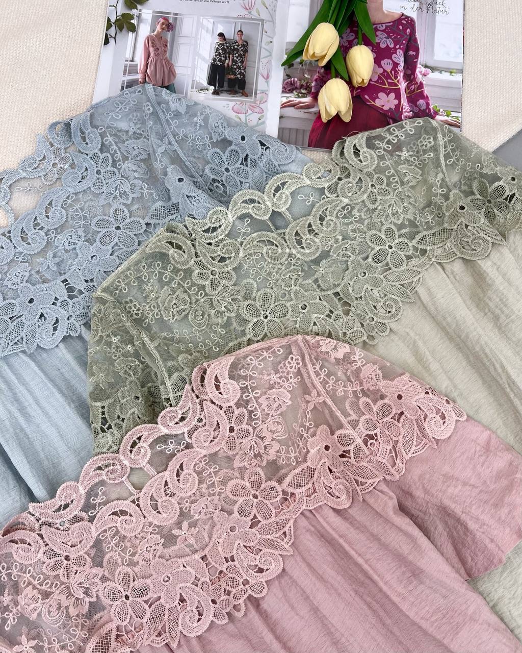 شومیز بالاتنه گیپور کد 4971