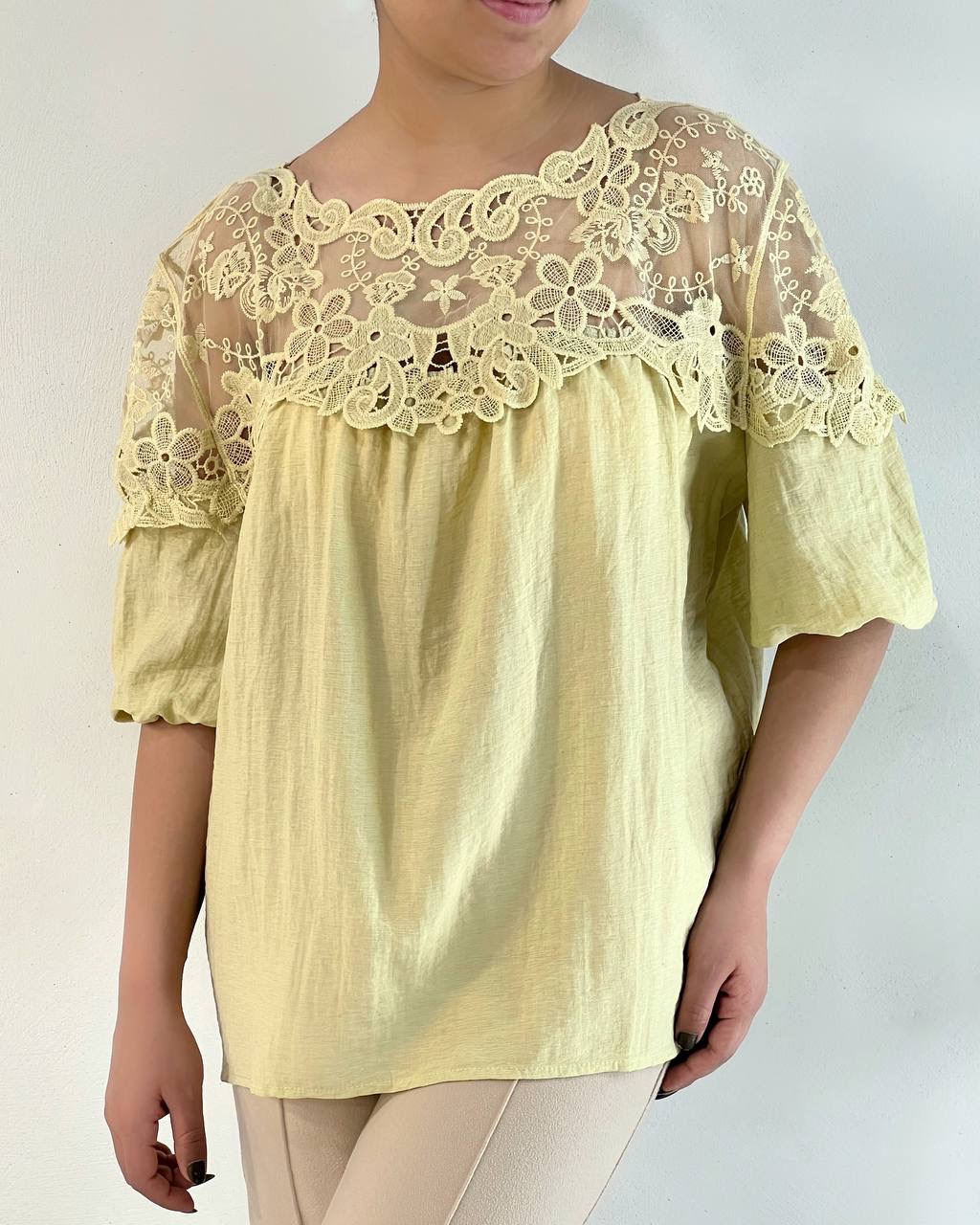 شومیز بالاتنه گیپور کد 4971