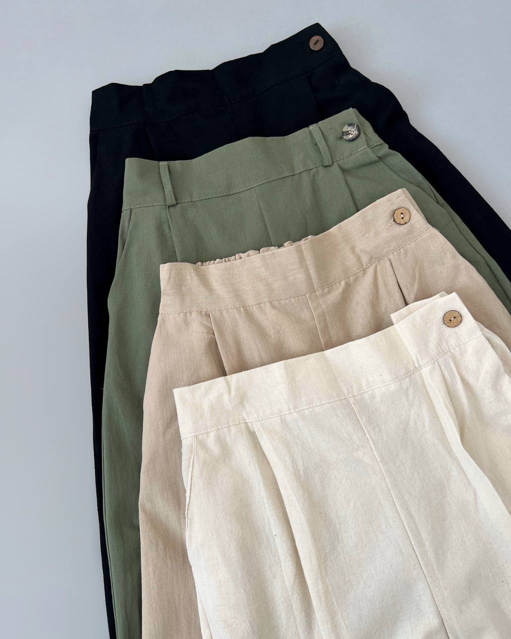 شلوار لینن نیم بگ کد 4977