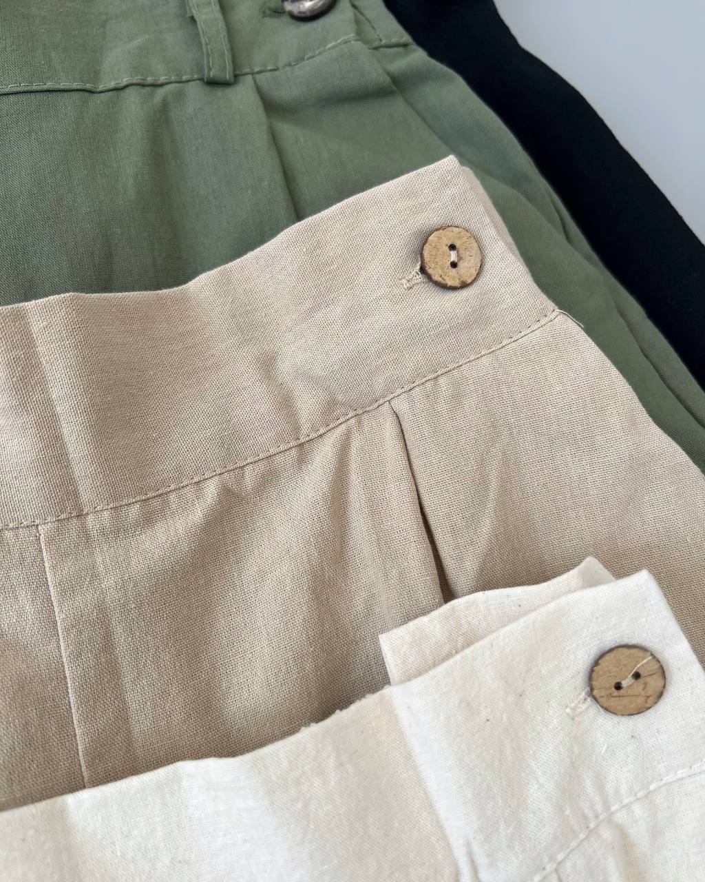 شلوار لینن نیم بگ کد 4977