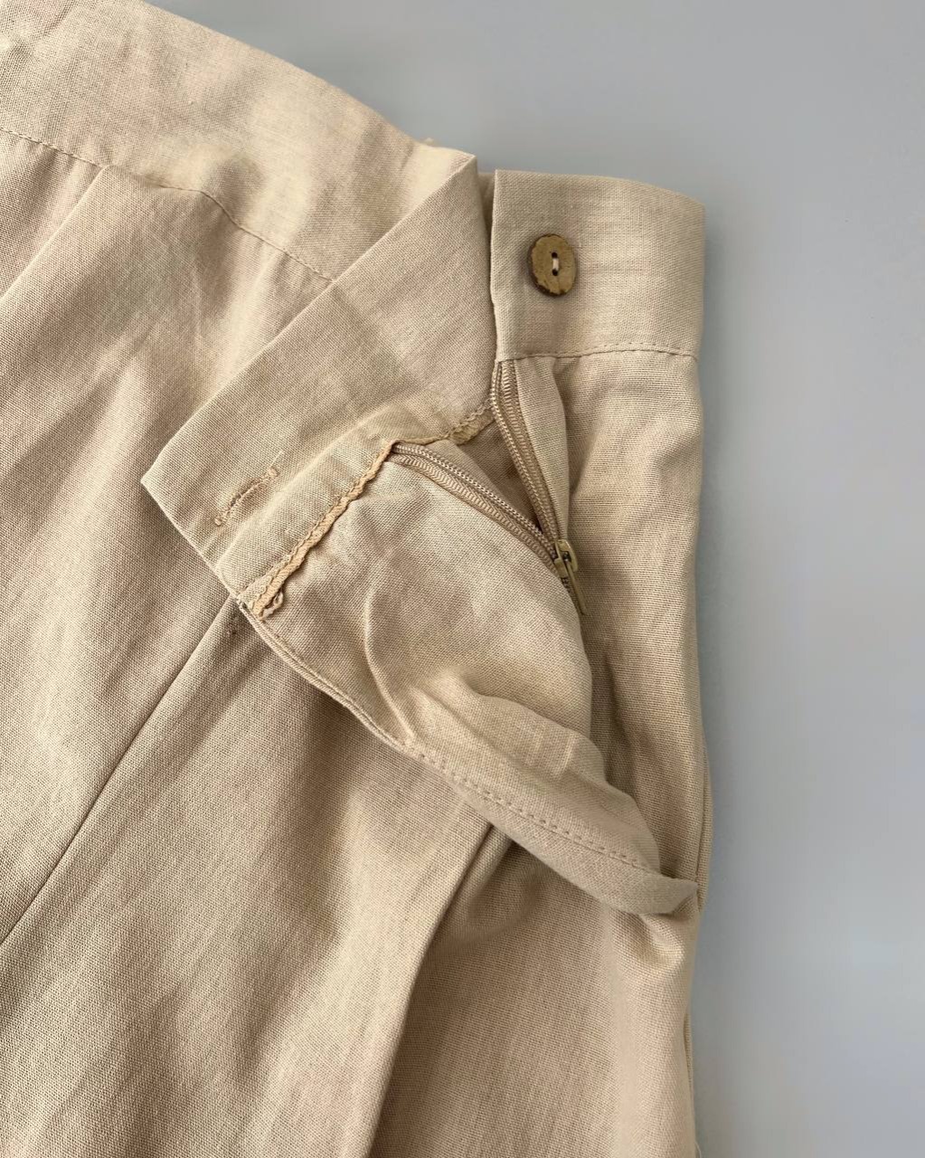 شلوار لینن نیم بگ کد 4977