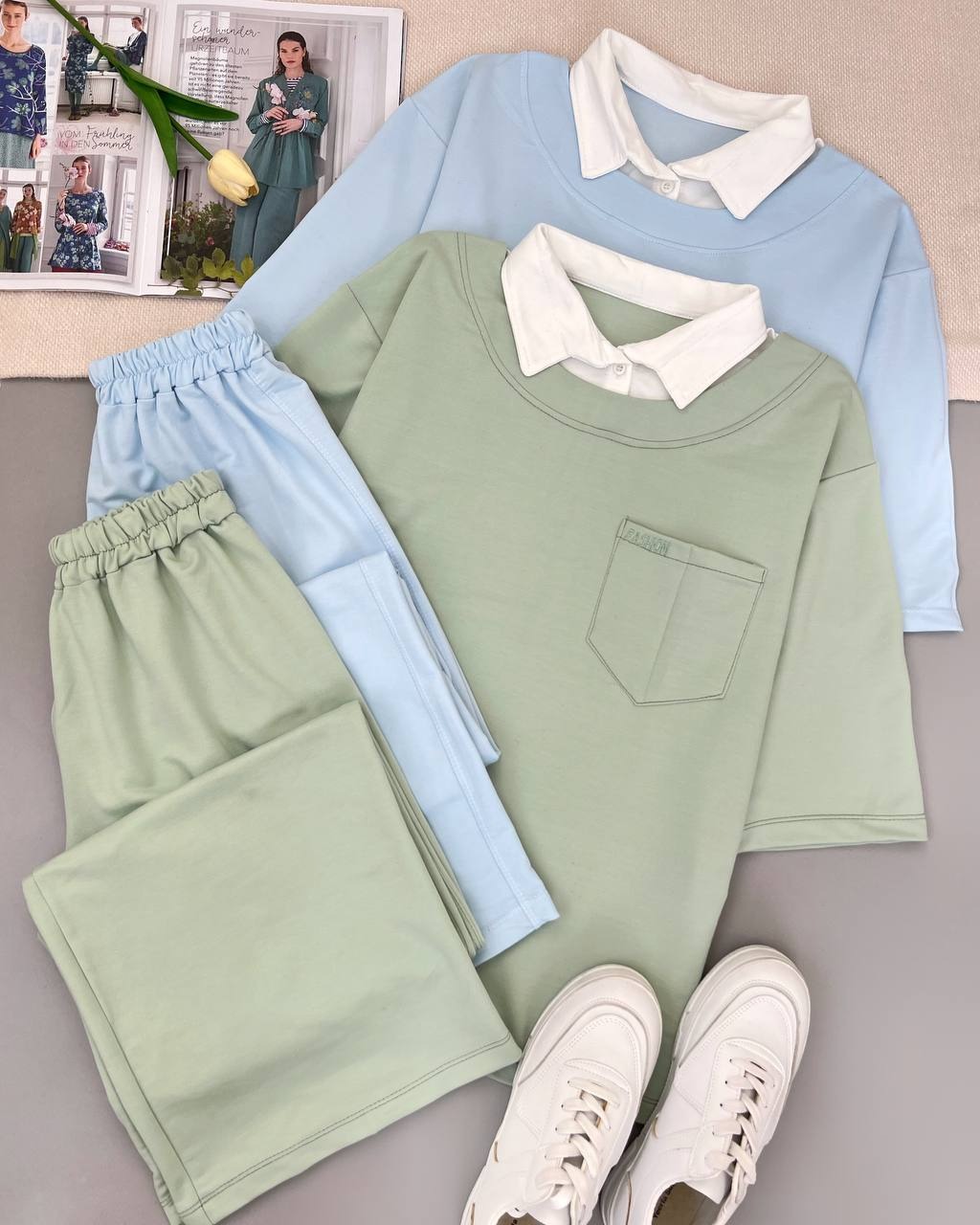 ست تیشرت و شلوار کد 4984