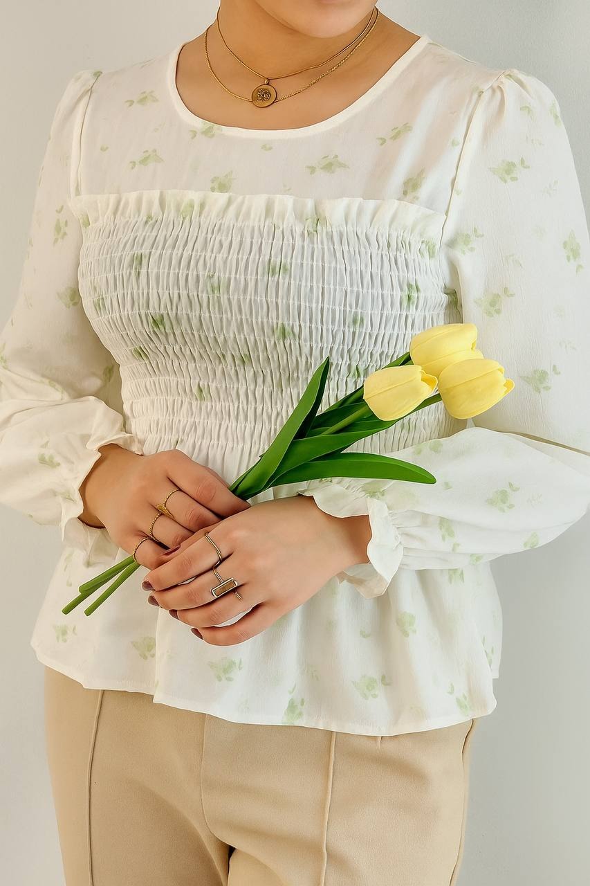 شومیز گل ریز کد 4985