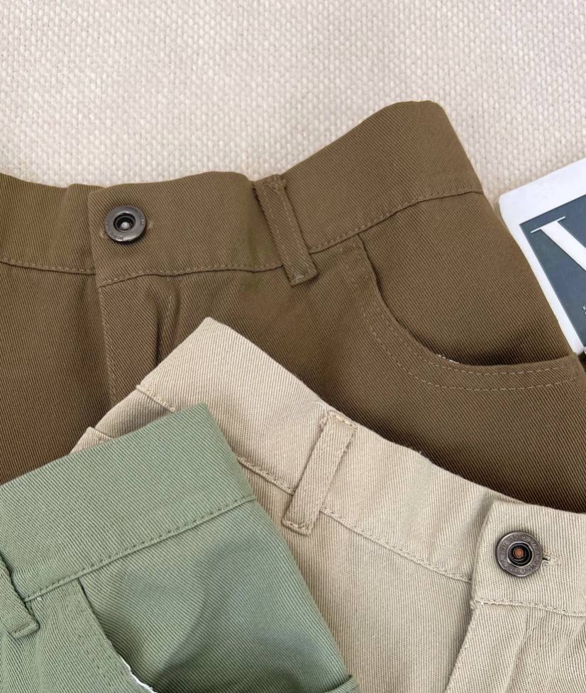 شلوار کتان نیم بگ کد 4987