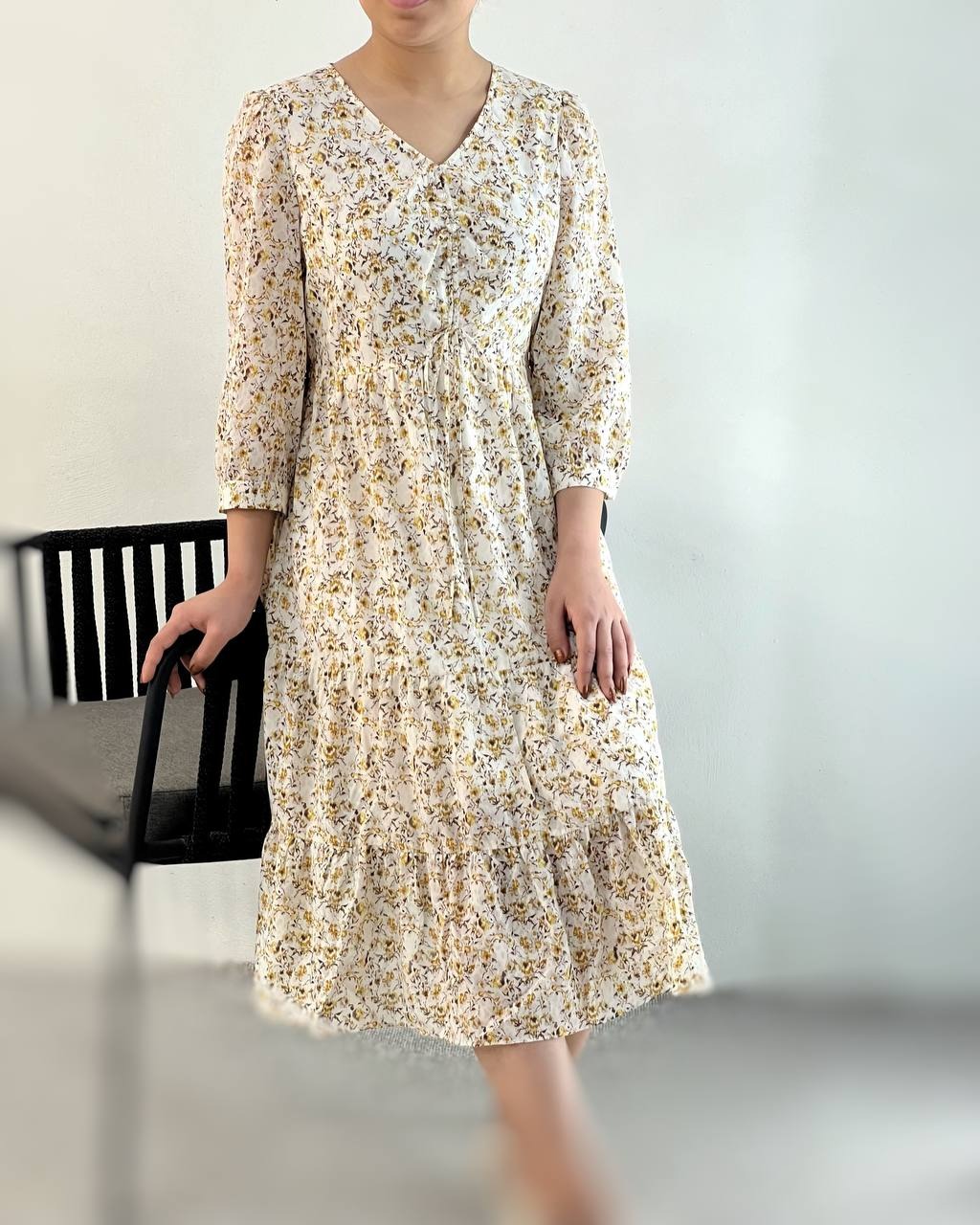 پیراهن گلگلی آستردار کد 4990