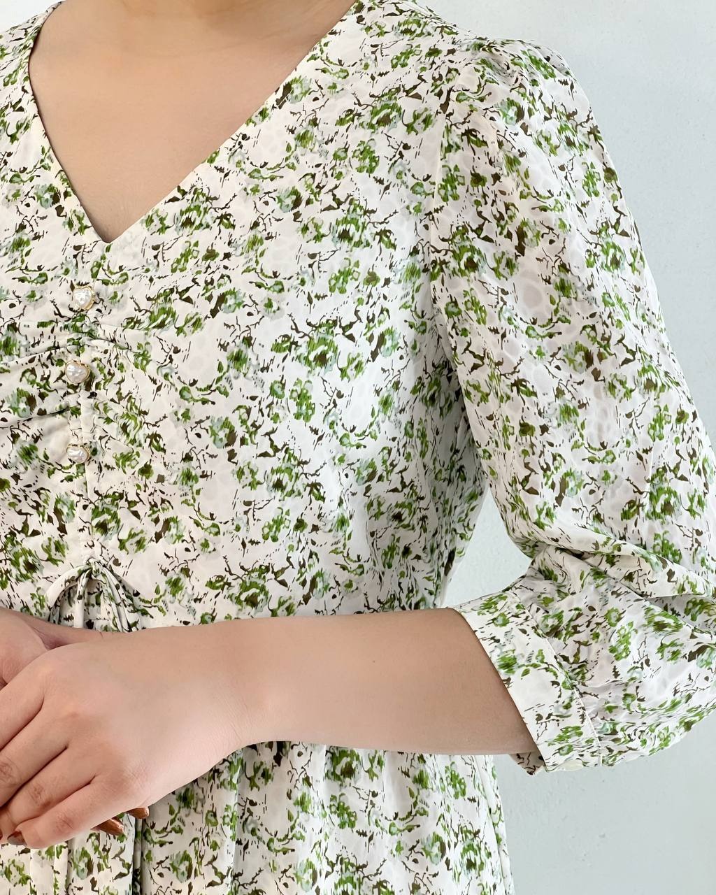 پیراهن گلگلی آستردار کد 4990