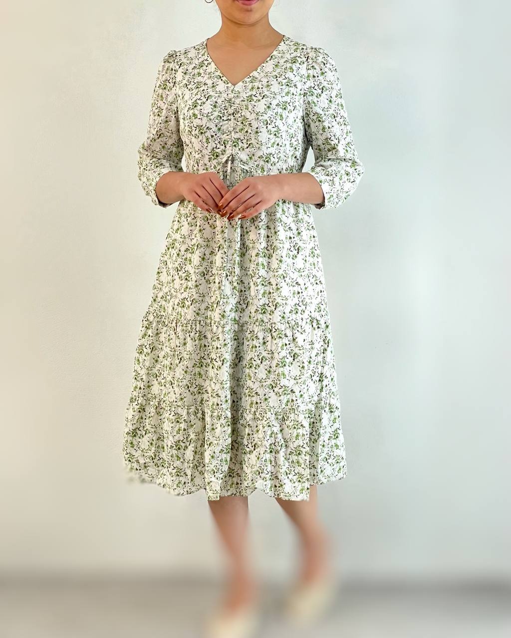 پیراهن گلگلی آستردار کد 4990