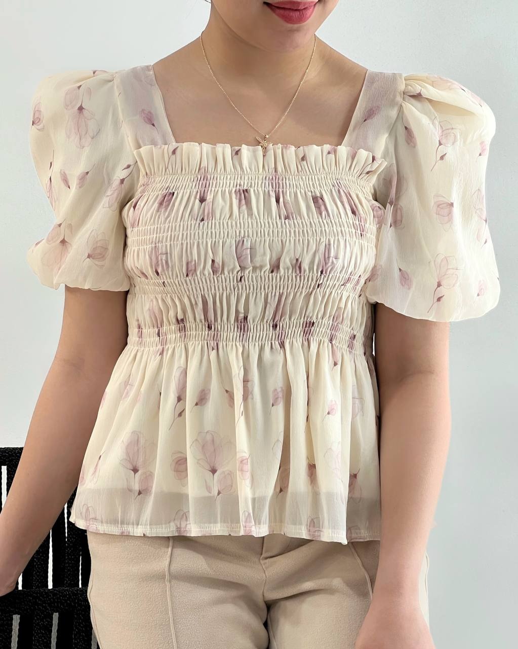 شومیز حریر شیشه ای کمرکش کد 4993