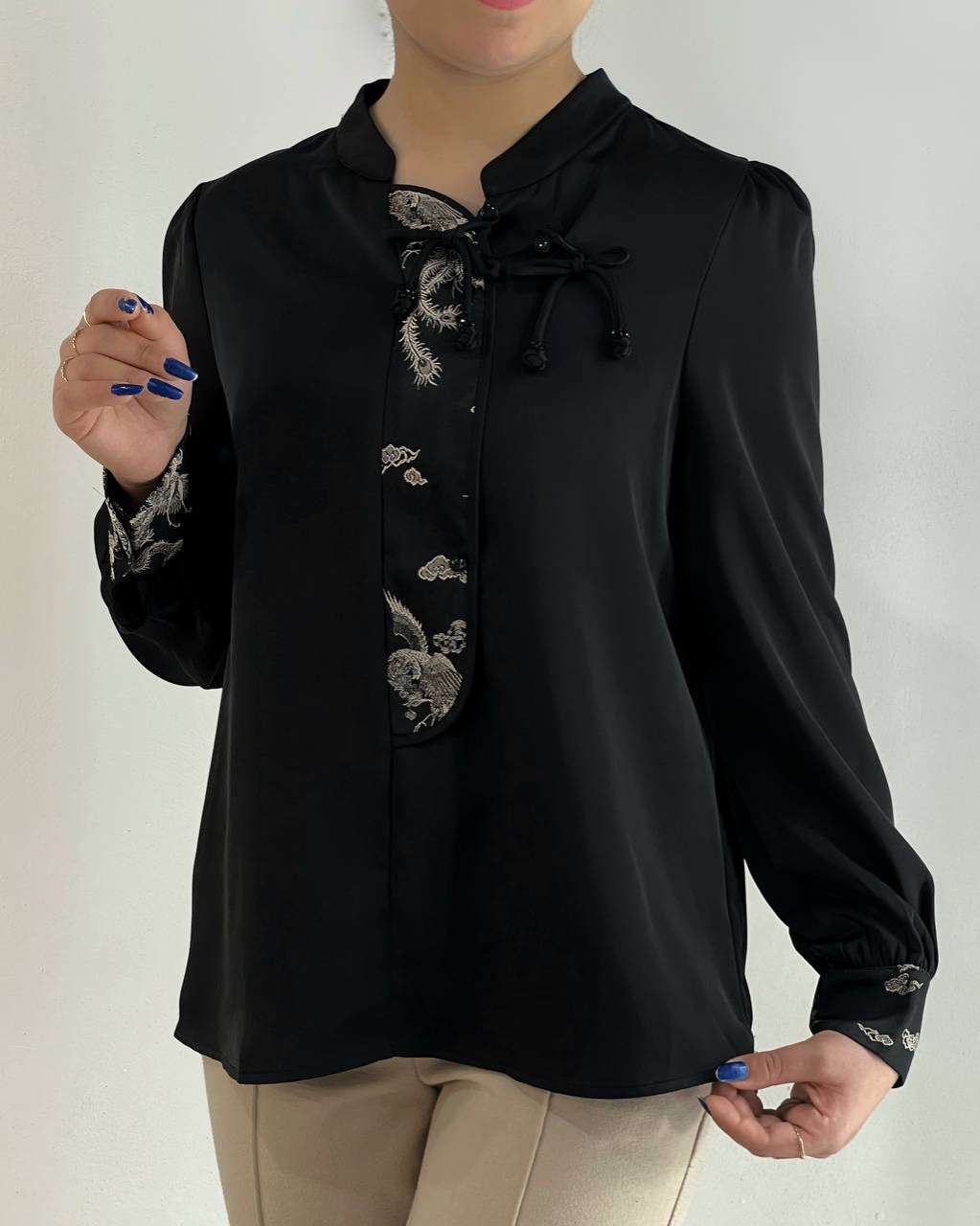 شومیز مشکی محرمی کد 4999