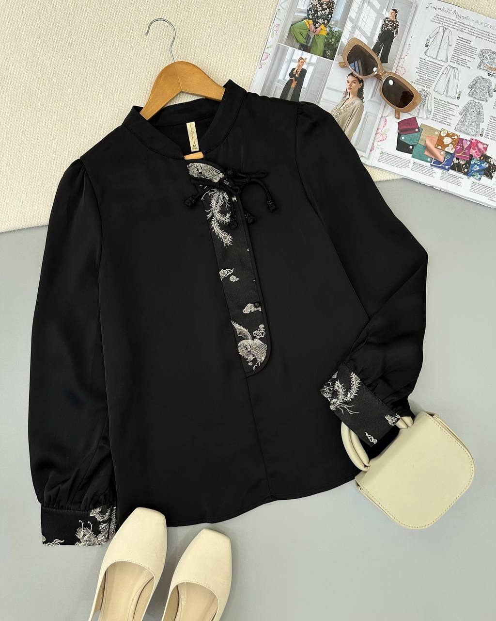 شومیز مشکی محرمی کد 4999