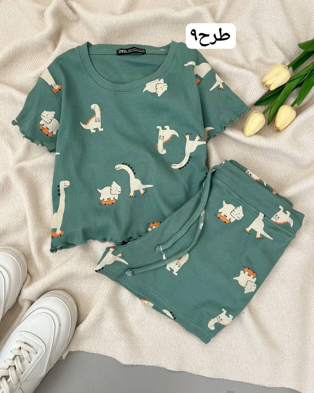 ست کراپ و شلوارک کبریتی کد 5007