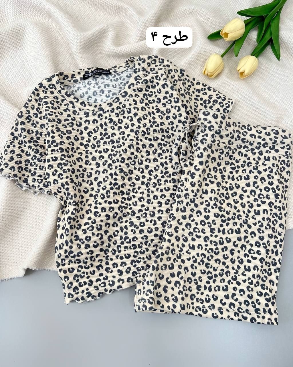 ست کراپ و شلوارک کبریتی کد 5007