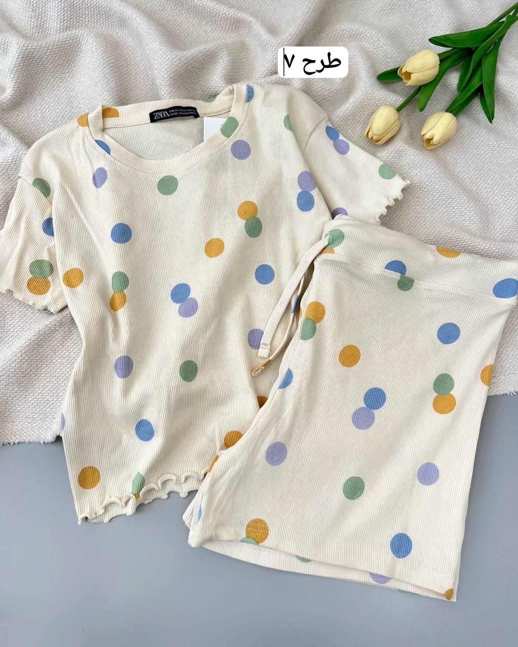 ست کراپ و شلوارک کبریتی کد 5007