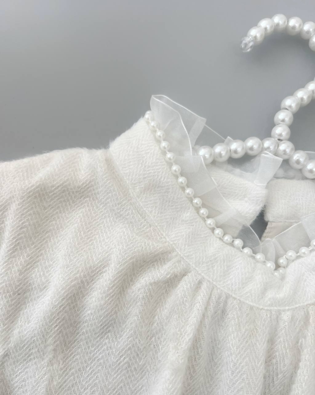 شومیز موهر عروسکی آستردار کد 5009